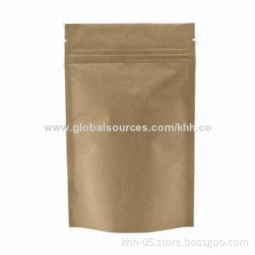 Kraft Paper Zipper Bag with Transparent Window